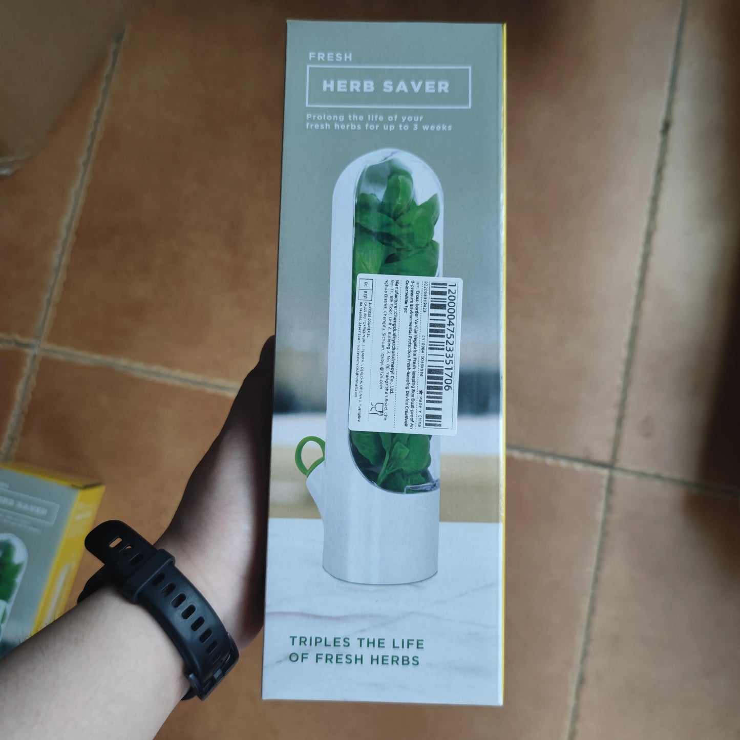 Caixa para Conservação de Vegetais Frescos com Estampado de Baunilha, Resistente ao Pó e à Pressão, Ideal para Transporte Internacional