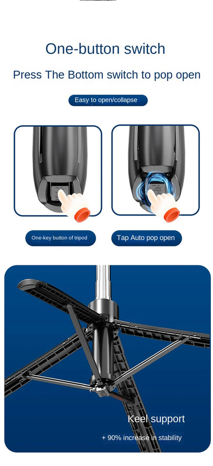 COOL DIER New Tripod for Smartphone Camera,Tripods Stand with Bluetooth shutter