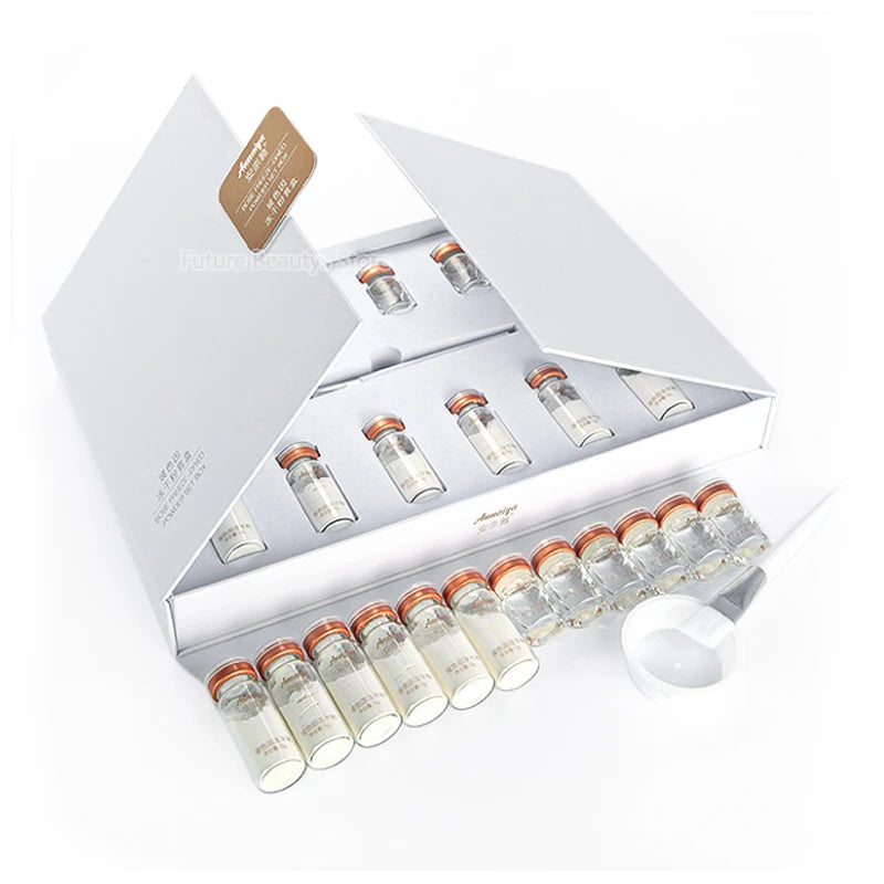 Kit de mascarilla facial coreana con esencia de péptidos de colágeno y ácido hialurónico hidratante.