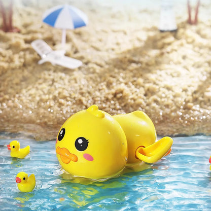 Summer Baby Water Gun Spray Toys Cute Little Yellow Duck Swimming