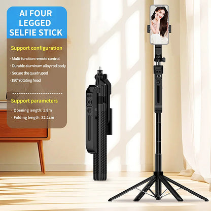 COOL DIER C12 AI Tracking gimbal Trípode Estabilizador de cardán Palo selfi inalámbrico plegable