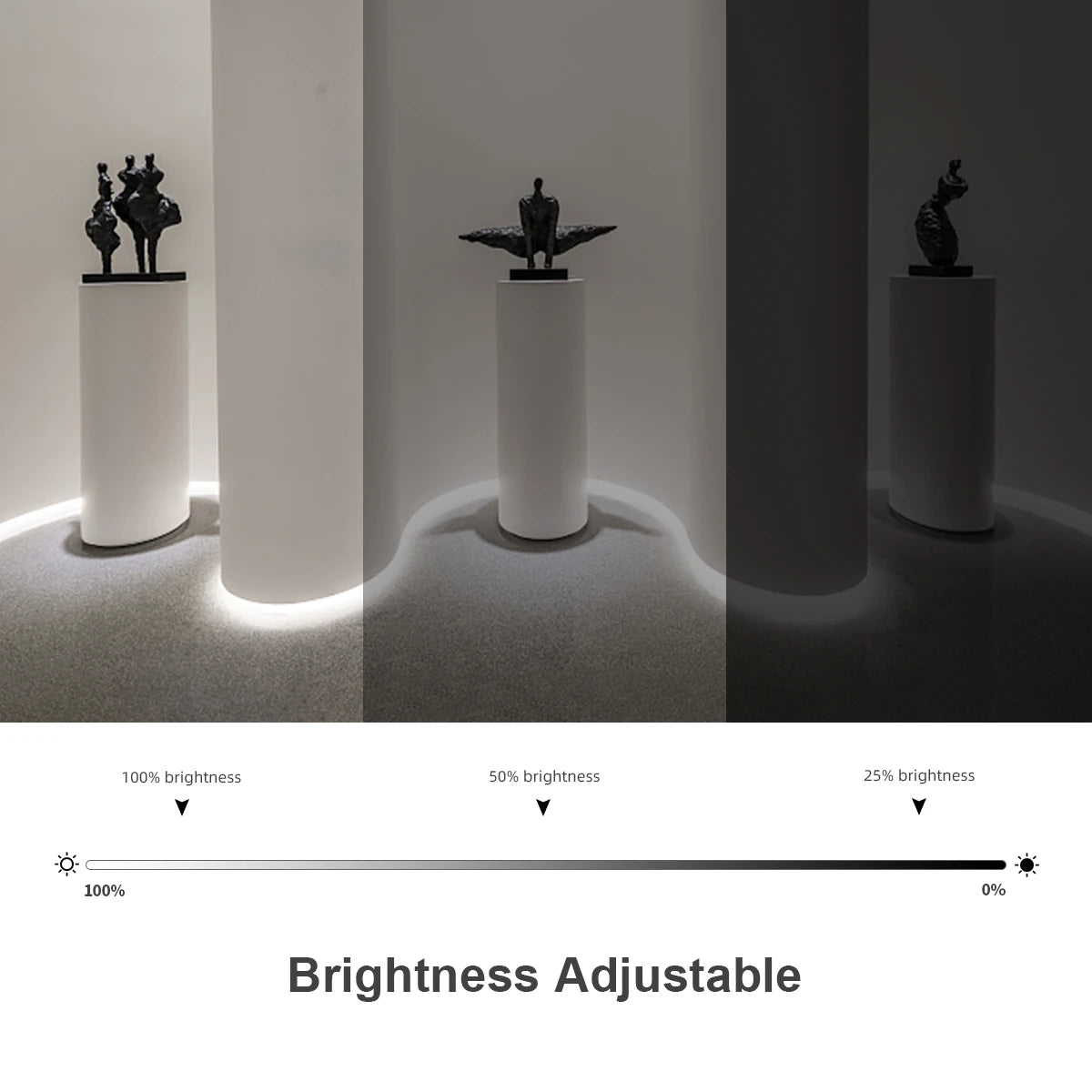 Black Silicone Tube Neon Light LED Strip with RF Remote Control/Sweep Motion/Touch Sensor