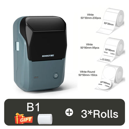Label Printer Mini Bluetooth Sticker Maker Support Smartphones PC