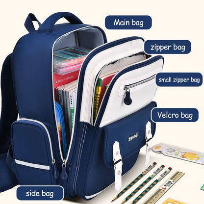 Kids Ergonomic School Bag Large Capacity Backpack for Primary School