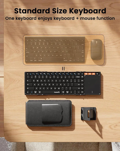 Teclado plegable ProtoArc XK01 TP con panel táctil Bluetooth de viaje