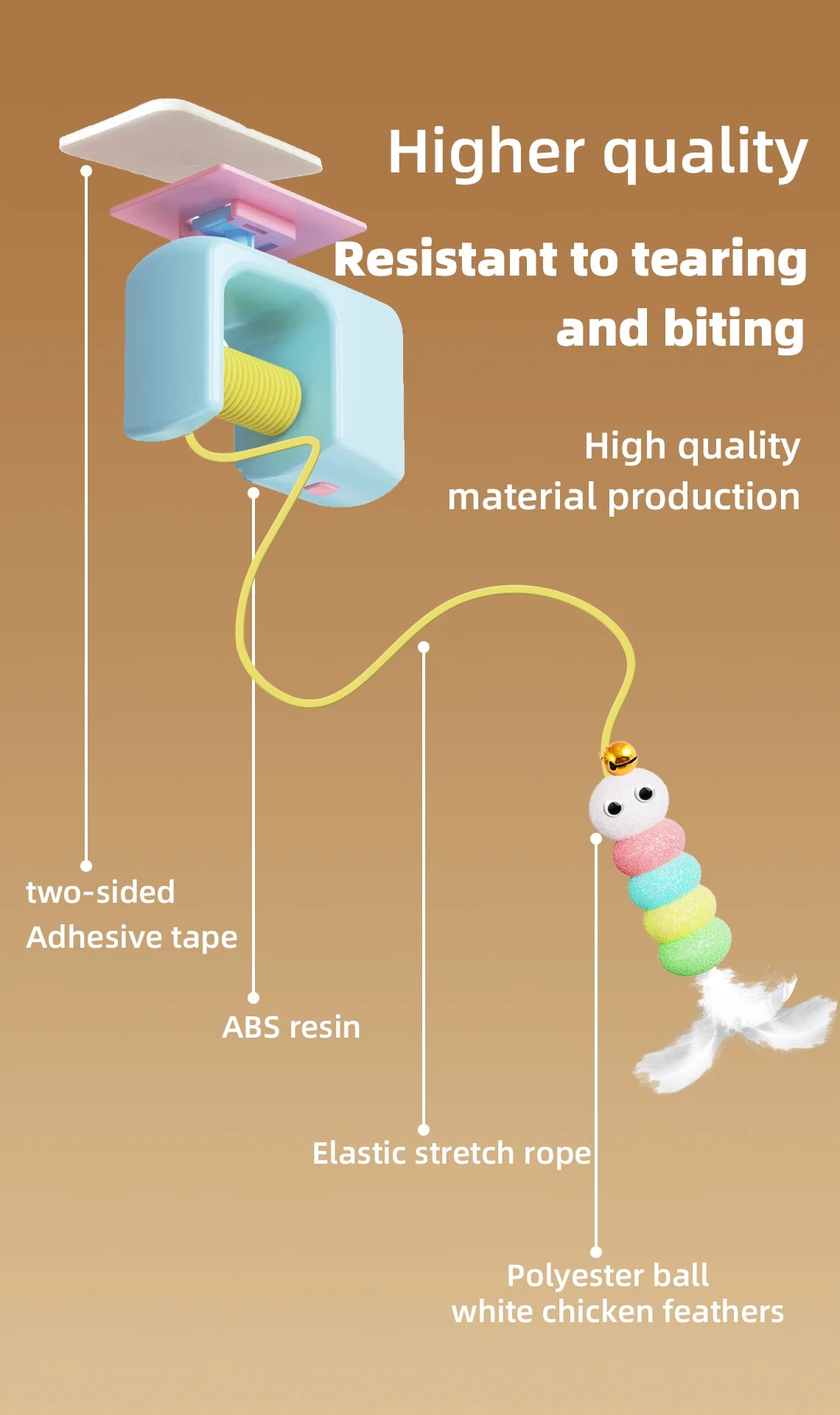 Cats Toys Pet Stress Relief Rechargeable Interactive Hanging Door