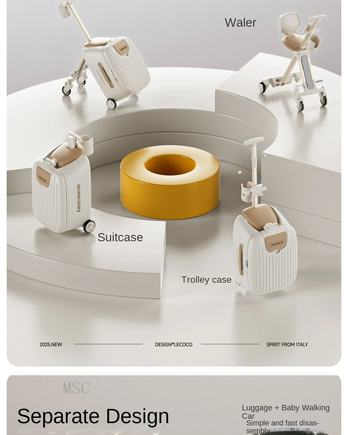 Lazy Walking Suitcase Can Sit Ride Children's Luggage  Baby Travel