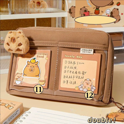 Capybara Stationery Set Students Large-Capacity Pen Pouch Creative