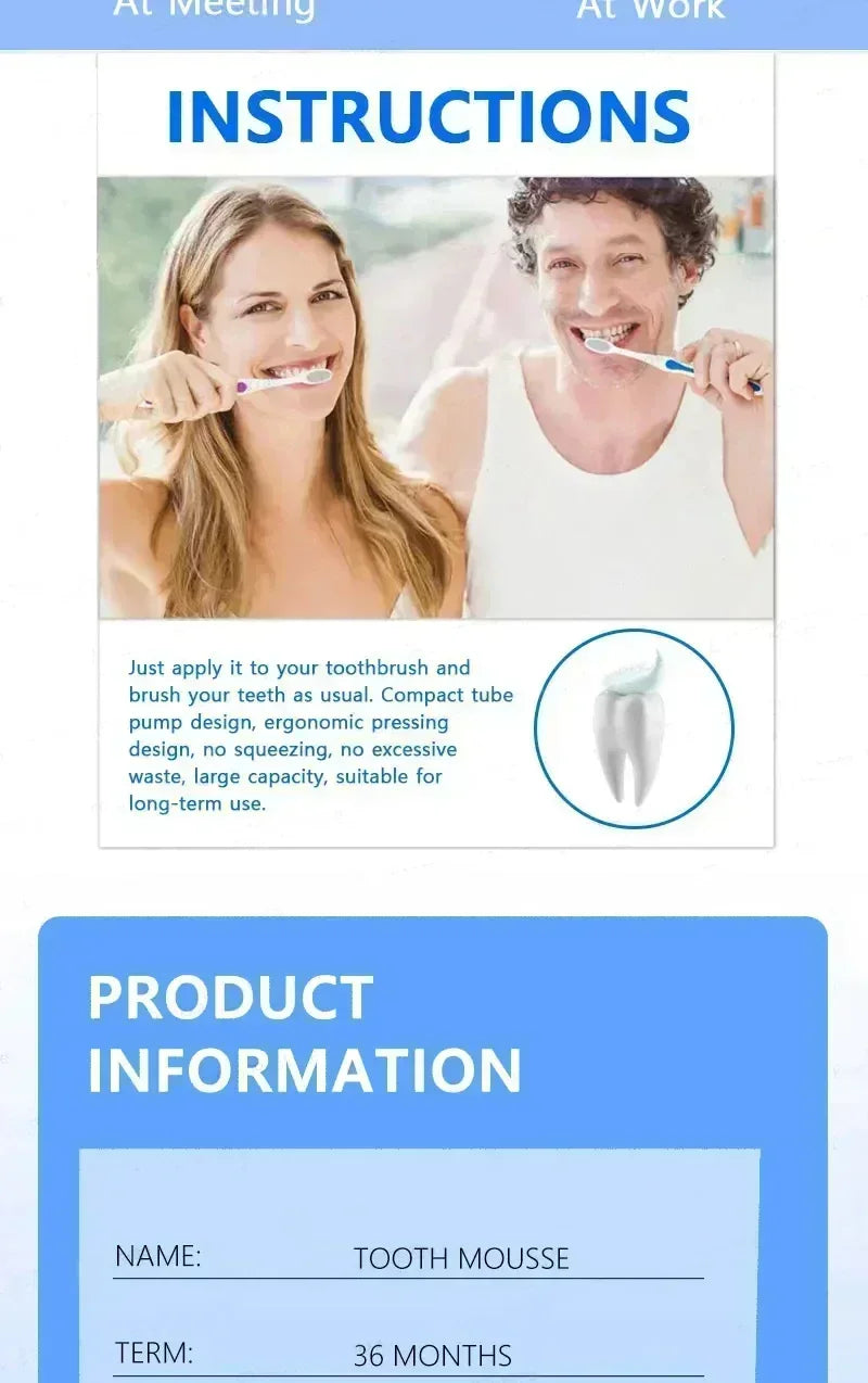 Toothpaste of Teeth Whitening Repair of Cavities Caries Removal of Plaque Stains Decay