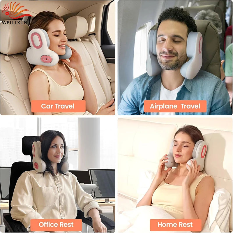 Neck Massager and Heat, U-Shape Memory Foam Airplane Pillows