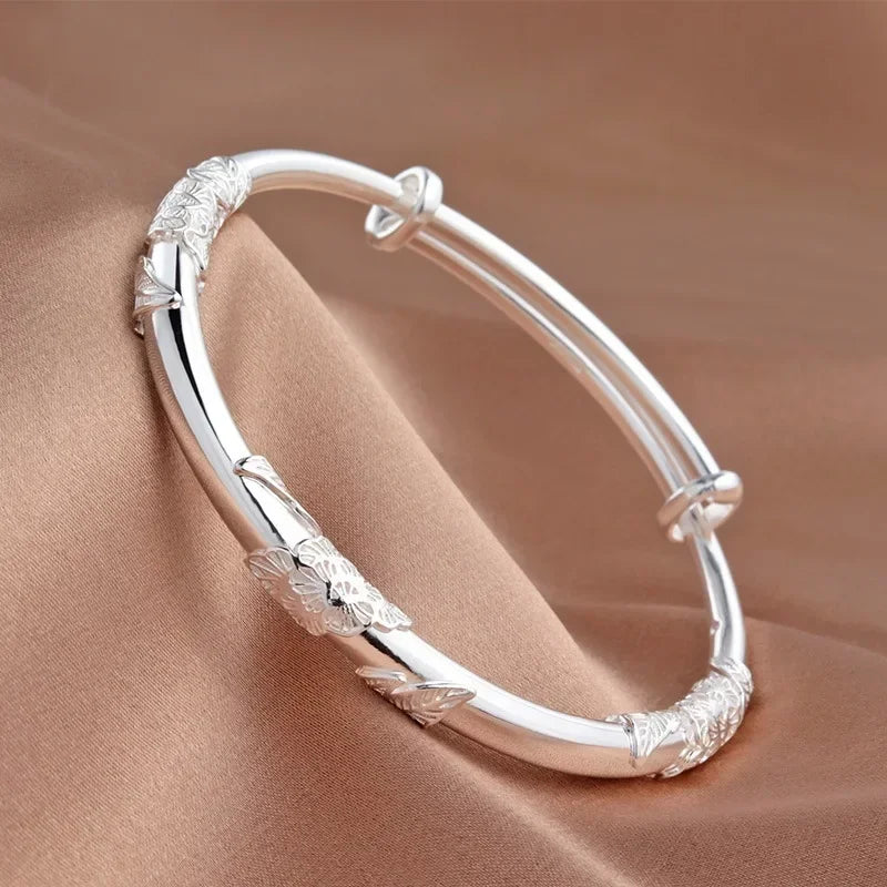 Luxury 925 Sterling Tree Leaf Bracelet for Women Fashion Designer