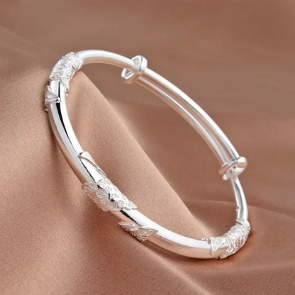 Luxury 925 Sterling Tree Leaf Bracelet for Women Fashion Designer