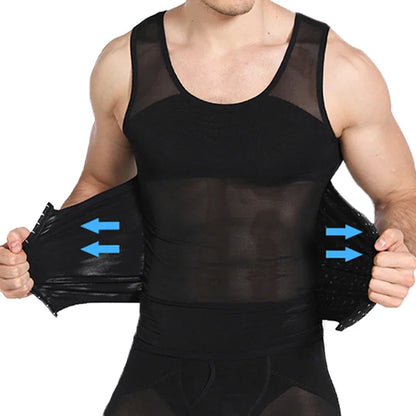 Men's Body Shaper Compression Vest Abdomen Shapewear Tummy Slimming Sheath Belly