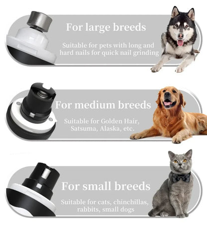 New Dog Nail Clippers With LED Light Low Noise Pet Nail Clipper Electric Grooming Trimmer Cat Dog Nail Grinder Rechargeable USB