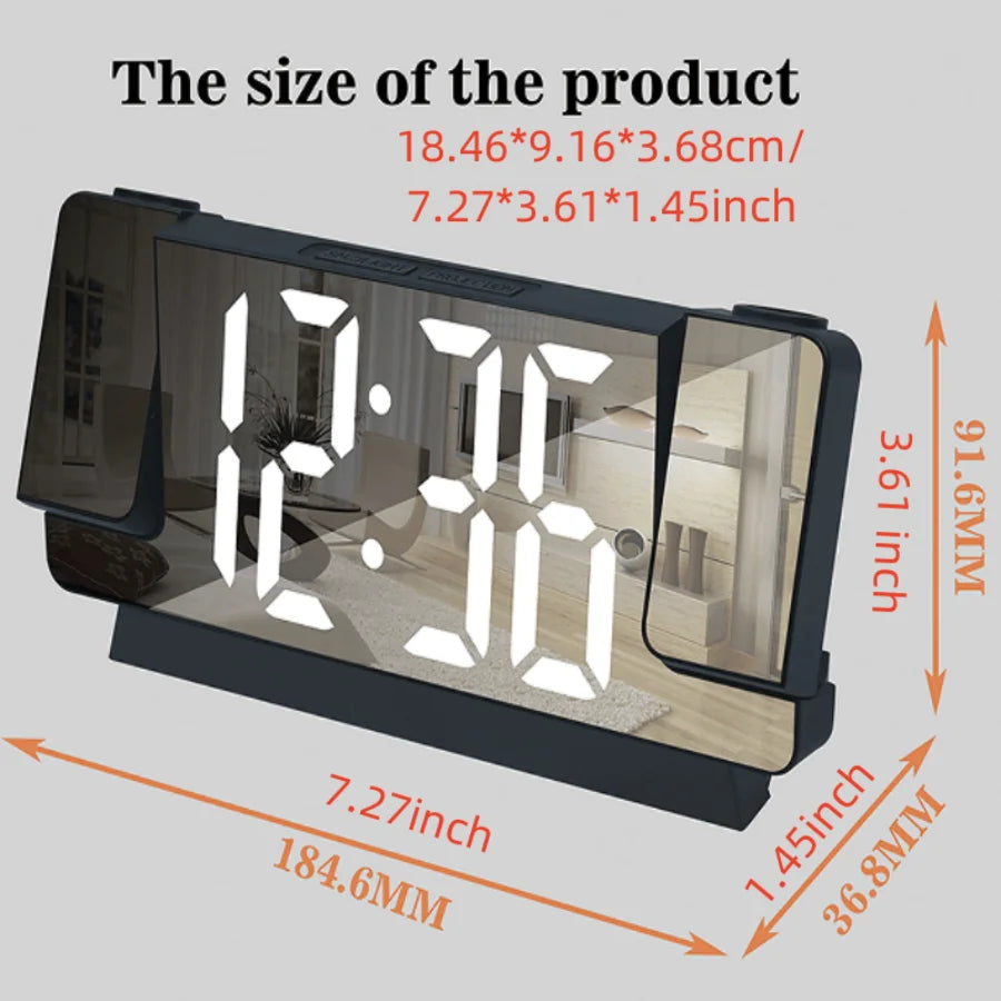 double projection clock LED clock Alarm Clock Digital clock 12/24H