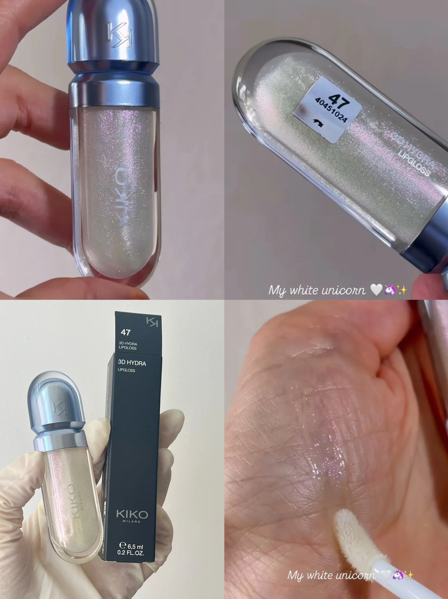 KIKO 3D Hydra Lipgloss Mirror Lip Glaze Shimmer Moisturizing Pearlescent Color Liquid