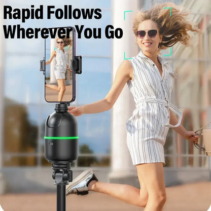 VIKEFON Estabilizador de cardán con seguimiento facial automático inteligente 360° Trípode con palo selfi