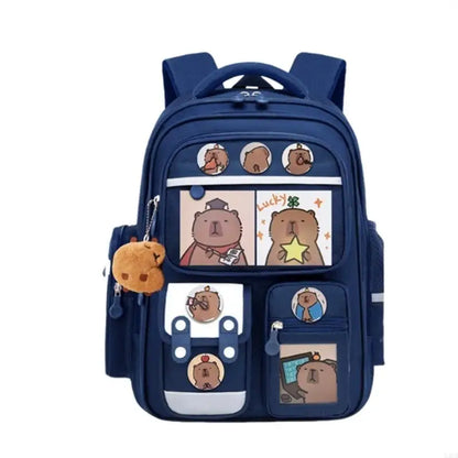 H3CB Unique Capybara Designs Backpack For Elementary Students Ergonomic