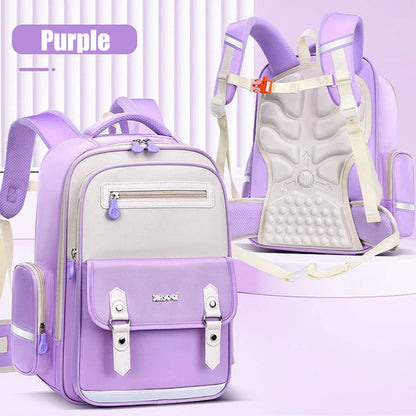 Kids Ergonomic School Bag Large Capacity Backpack for Primary School