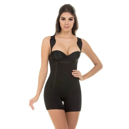 Zip Waist Lace Slimming Shaper Corset Control Shapewear Butt Lifter Strap Body Shaper