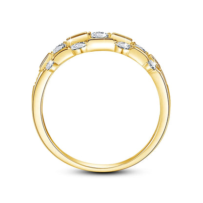 Certificated Moissanite Rings For Women Solid 925 Sterling Silver Eternity