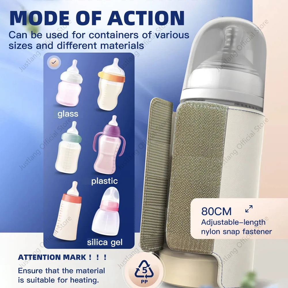 JUSTLANG 10000mAh Baby Bottle Warmer 5 Heat