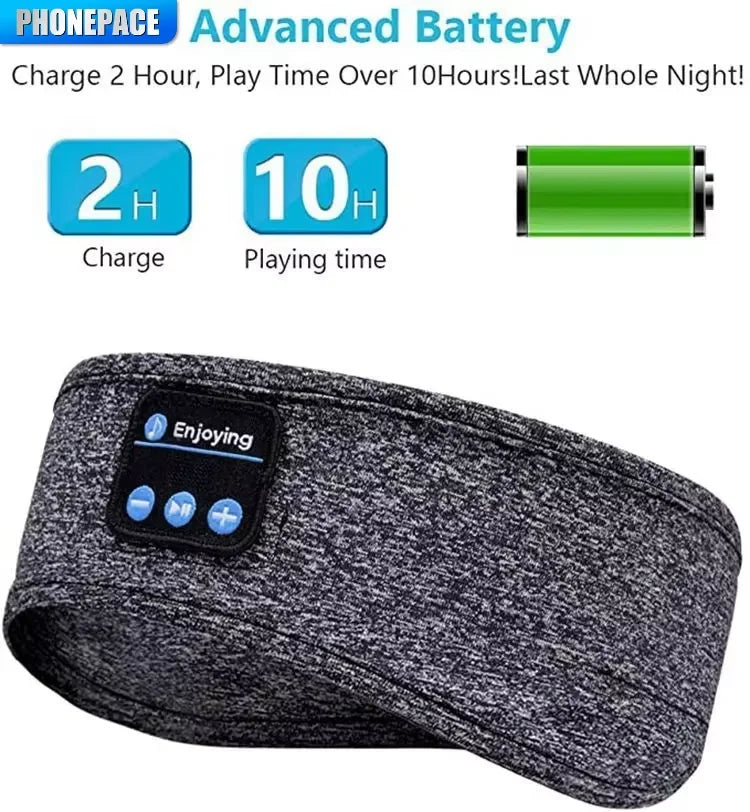 HOMEFISH BT Earphones Sports Sleeping Headband Elastic Wireless Headphones