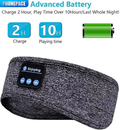 HOMEFISH BT Earphones Sports Sleeping Headband Elastic Wireless Headphones