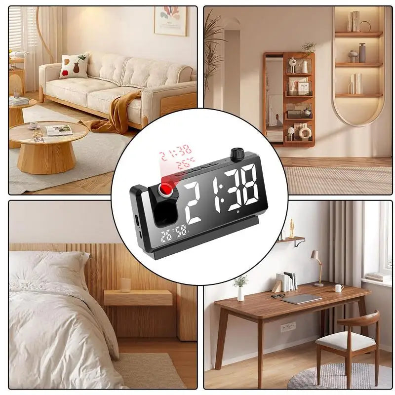 Ceiling Projection Clock Wireless Clocks Projection On Ceiling Wall 180 Degree Rotatable