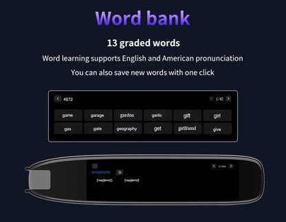 Translation Pen for Dyslexia Scanner Reading Pen 142 Text to Speech Smart Recording