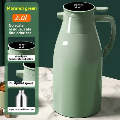 Hervidor térmico de cocina con pantalla digital para café, termo de vidrio de 1/1,3/2 l