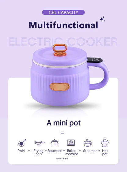 Olla arrocera inteligente portátil sartén eléctrica fideos taza hirviendo olla caliente