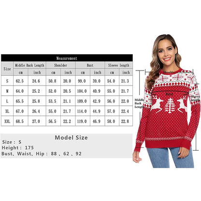 2025 New Christmas Matching Sweaters for Women Men Couples Knitwear Jacquard