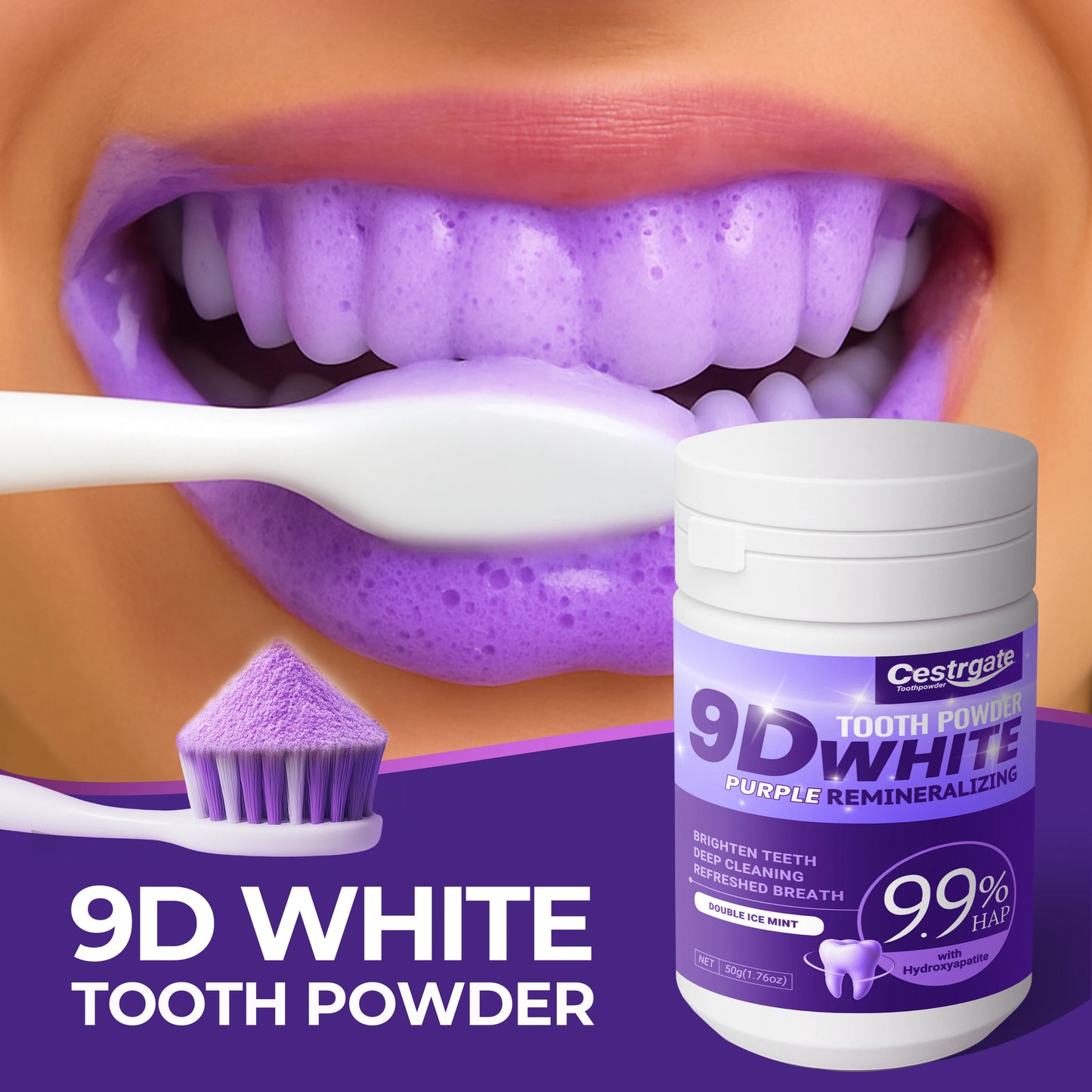 9.9% purple Hydroxyapatite teeth cleaning powder