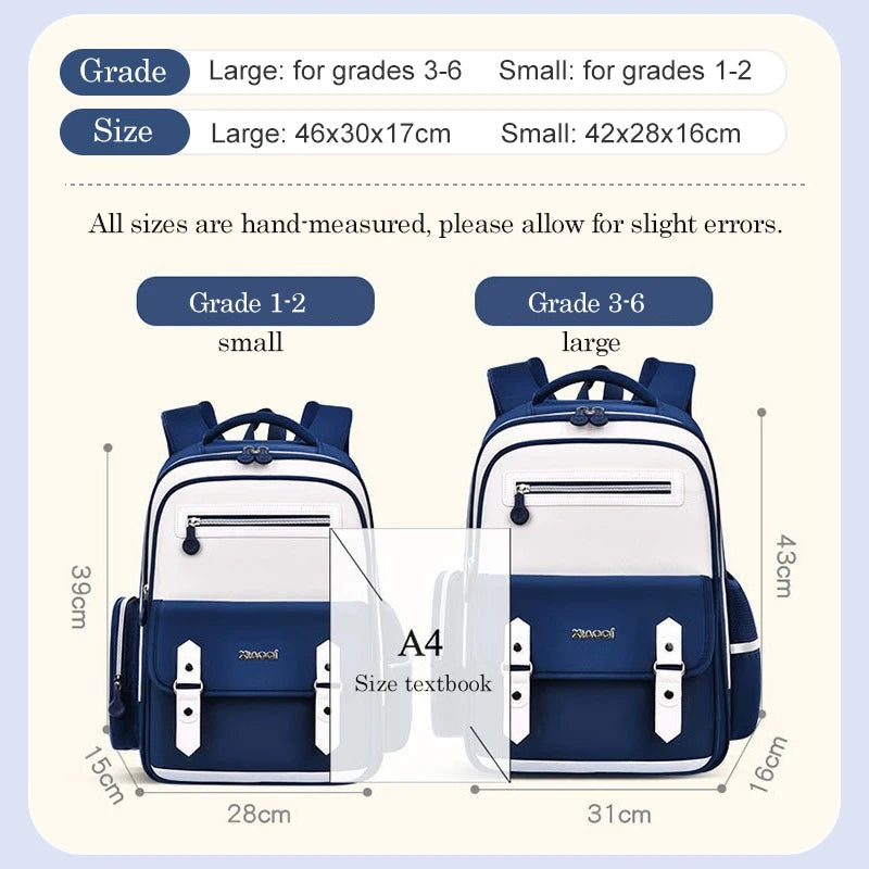 Kids Ergonomic School Bag Large Capacity Backpack for Primary School