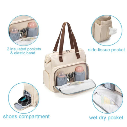 Baby Diaper Bag Three-piece Set Maternity Backpack Handbag