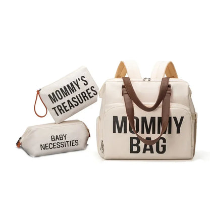 Baby Diaper Bag Three-piece Set Maternity Backpack Handbag
