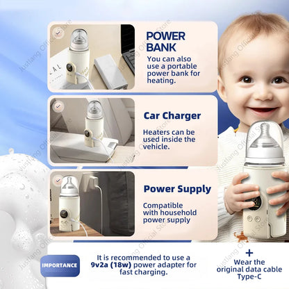 JUSTLANG 10000mAh Baby Bottle Warmer 5 Heat