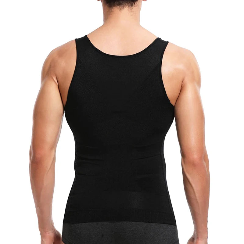 Men's Slimming Body Shapewear Corset Vest Shirt Compression Abdomen