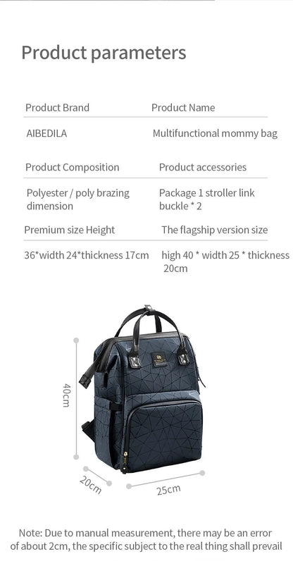 AIBEDILA Mommy Bag Impermeável USB Grande