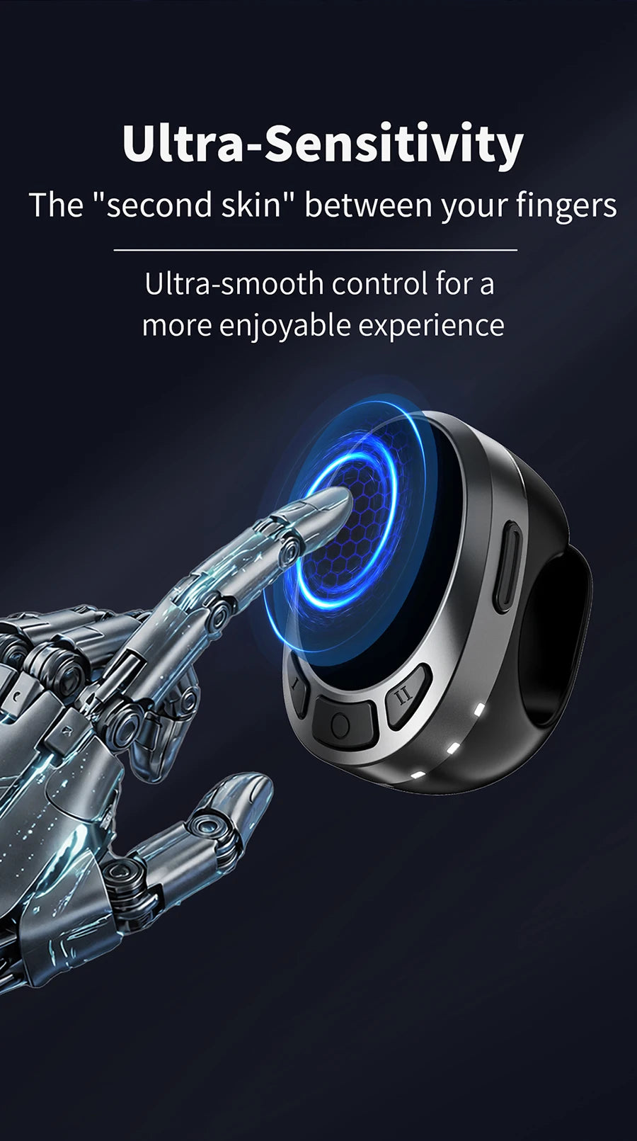 TikTok remote, scrolling ring, finger mouse, bluetooth page turner