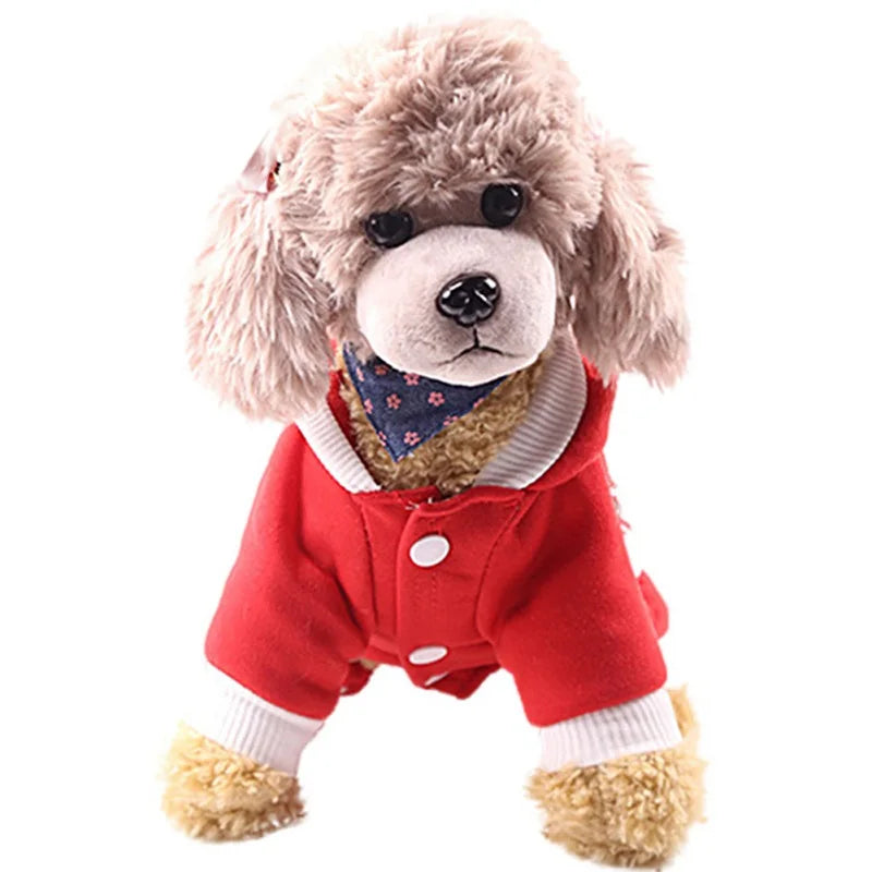 Christmas Pet Dog Jumpsuits Winter Warm Xmas Pets Dogs Clothes