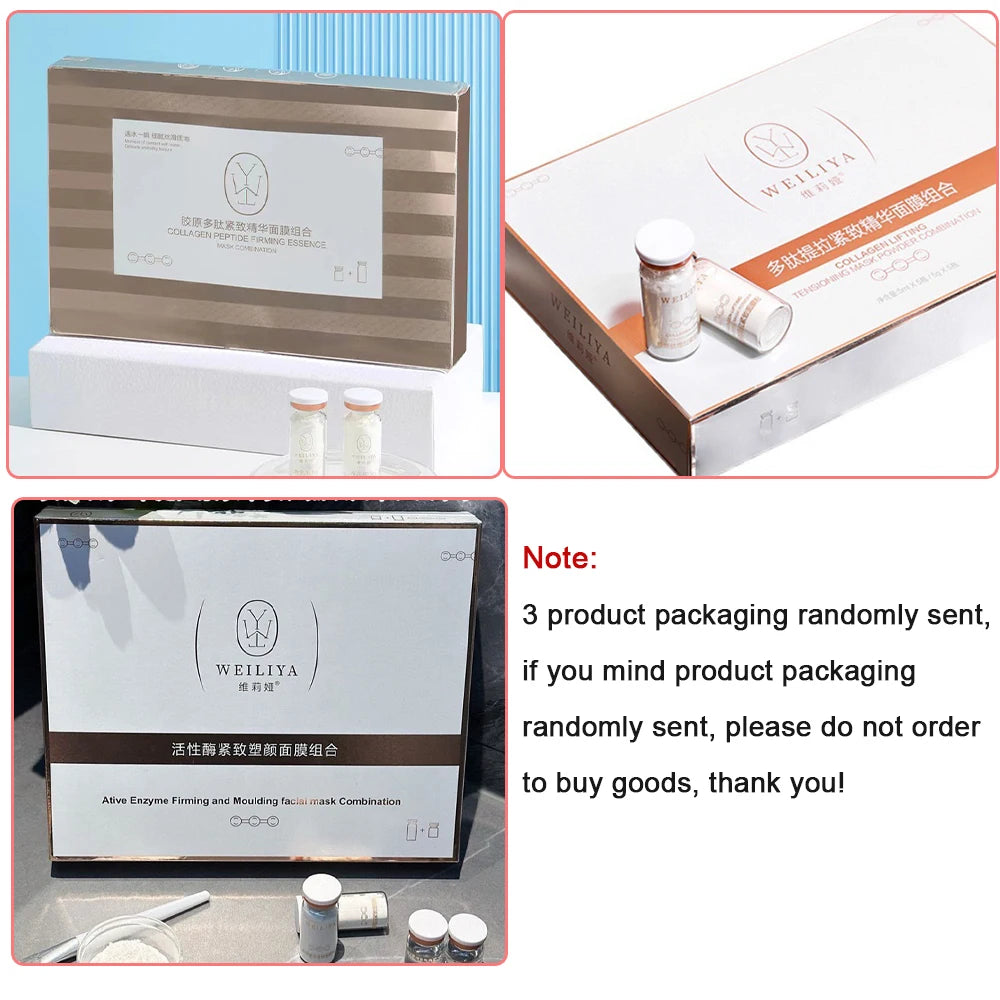 Kit de Máscara Facial Refirmante com Peptídeos de Colagénio Coreano para Lifting em V