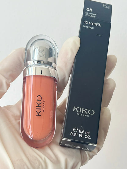 KIKO 3D Hydra Lipgloss Mirror Lip Glaze Shimmer Moisturizing Pearlescent Color Liquid