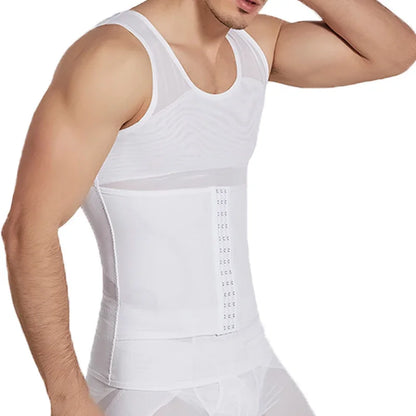 Men's Body Shaper Compression Vest Abdomen Shapewear Tummy Slimming Sheath Belly
