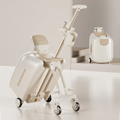 Lazy Walking Suitcase Can Sit Ride Children's Luggage  Baby Travel