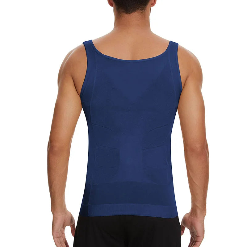 Men's Slimming Body Shapewear Corset Vest Shirt Compression Abdomen