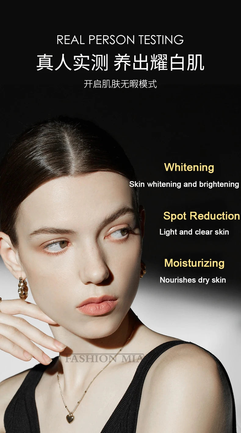 Sérum facial coreano em pó liofilizado com niacinamida e levedura, Pro-Xylane, hidrata, rejuvenesce e remove a melanina.