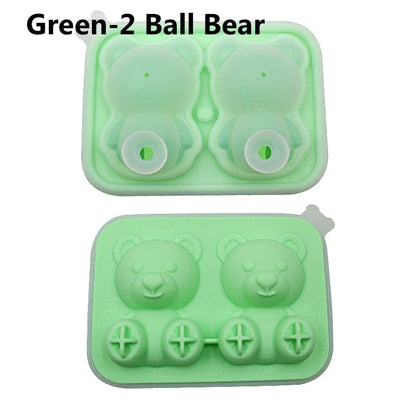 Cute Teddy Bear Ice Cube Making Mold Splash-proof