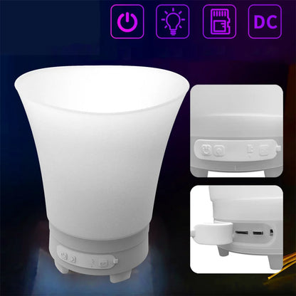 5L RGB LED Ice Bucket with Bluetooth speaker Waterproof Plastic Light Up Champagne beer